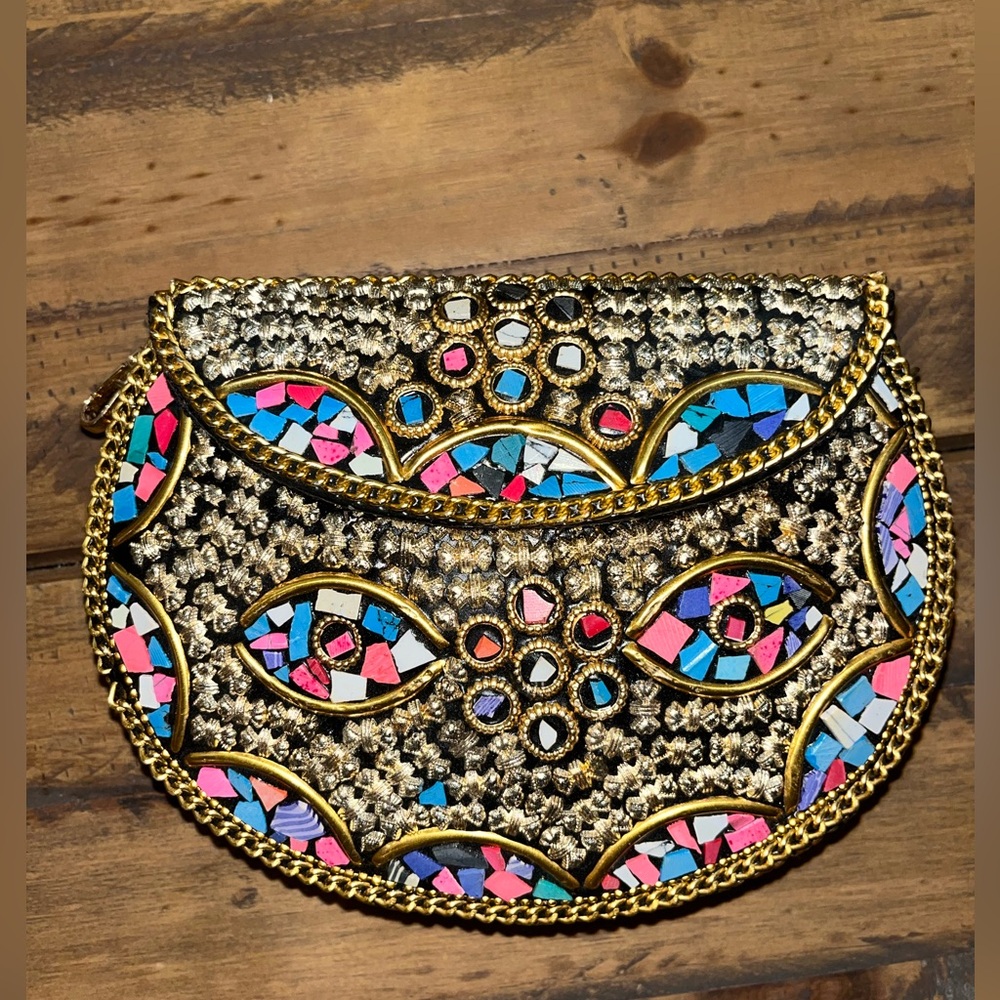 🚨RAMLA👛NWOT authentic RAMLA handmade Moroccan mosaic evening bag. - Picture 4 of 7